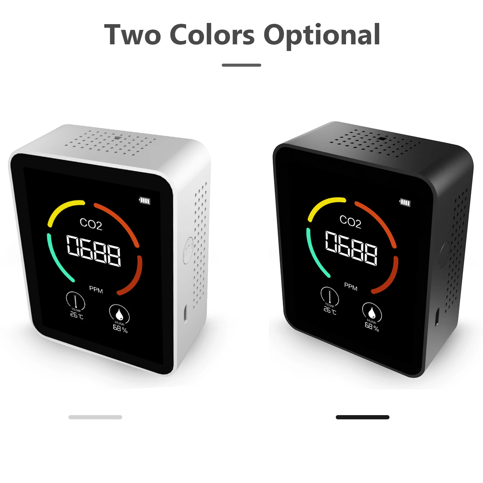 

3 in 1 Carbon Dioxide Detector Air Quality Monitor Temperature Humidity Air Analyzer for CO2 Digital CO2 Meter for Home Office