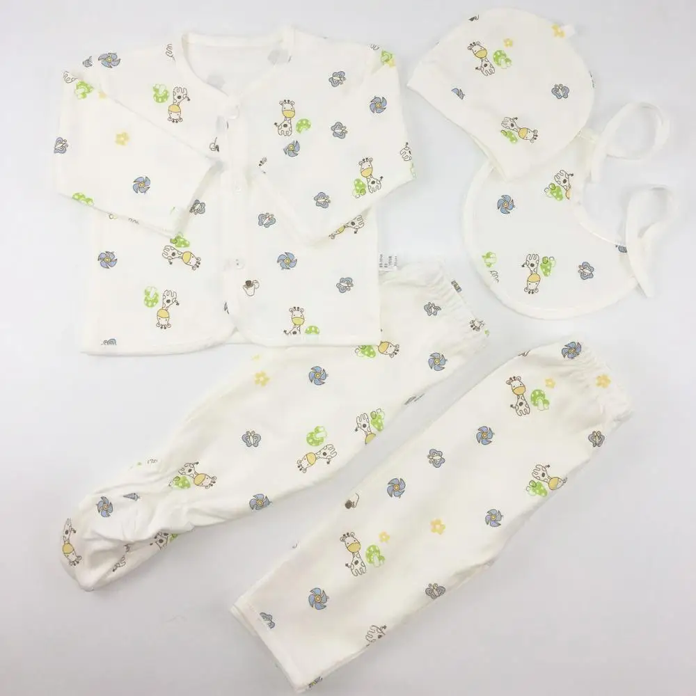 Infant bird tree sets cartoon BABY Newborn soft clothing cotton boys girls suits (5pcs/set) | Детская одежда и обувь
