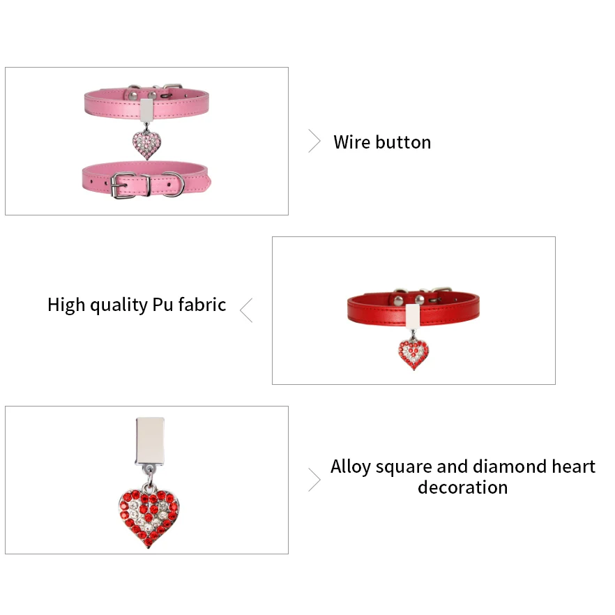 Ошейник для кошек с милым персиковым сердцем аксессуары маленьких собак