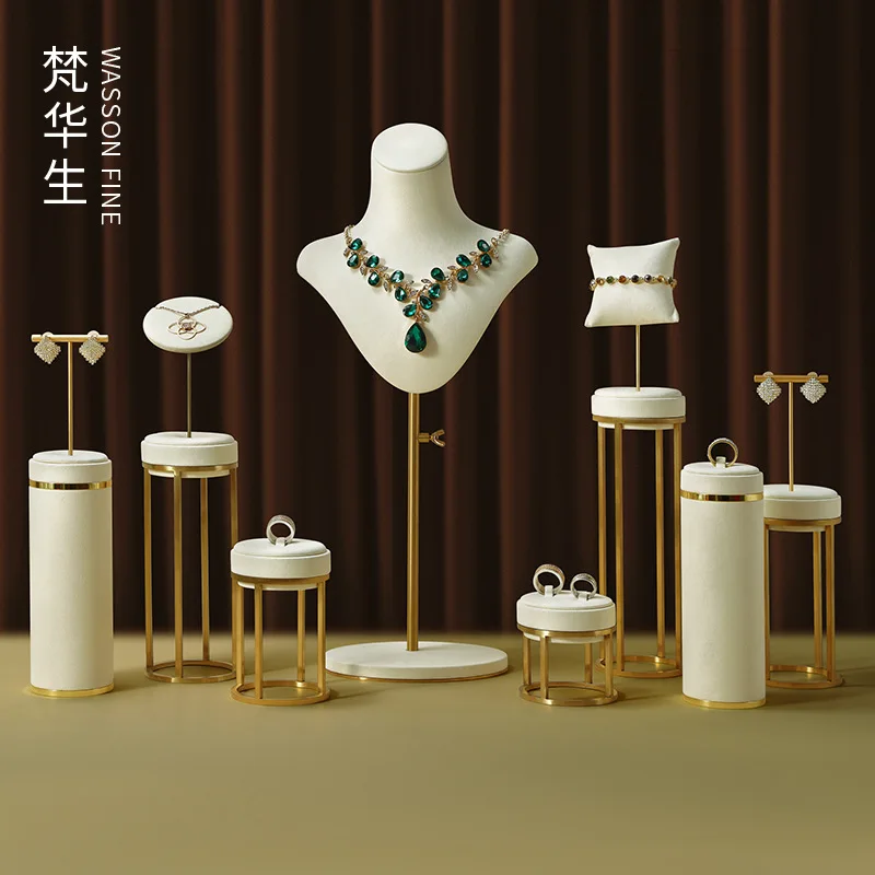 Window Metal Jewelry Display Stand Jewelry Storage Rack Ring Earring Necklace Display Prop jewelry boxes and packaging