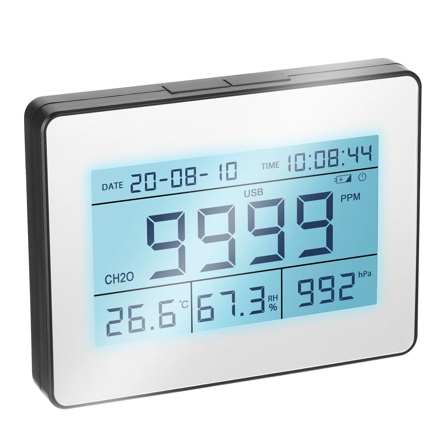 

Gas Detector Formaldehyde Detector Co2 Detector Portable Formaldehyde Concentration Air Temperature Humidity LCD Data Logging
