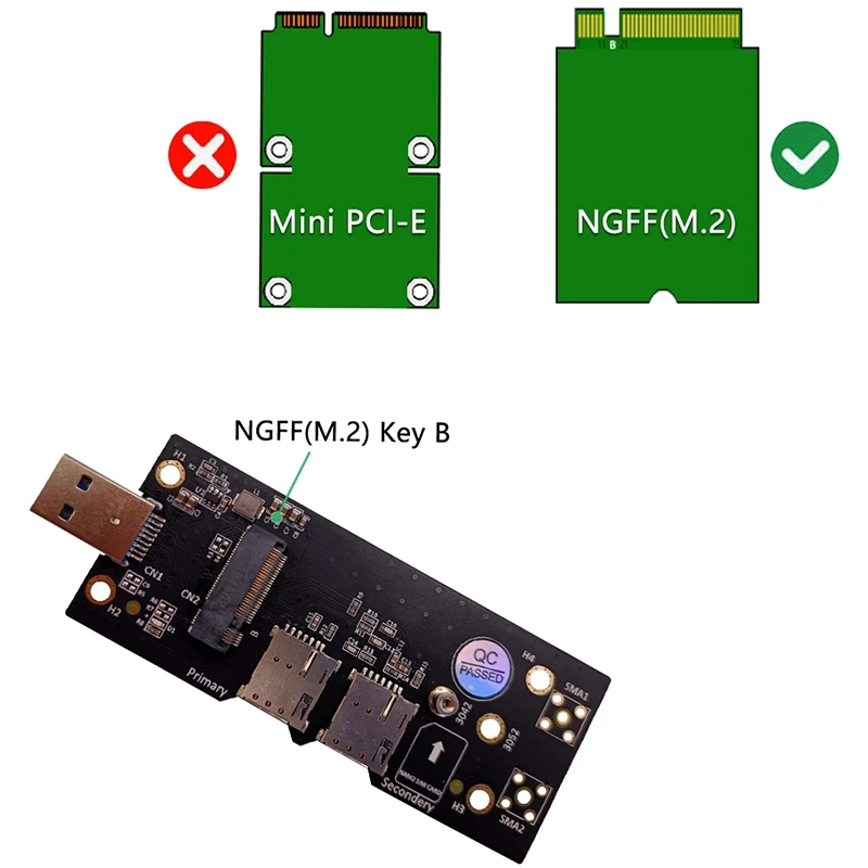 NGFF M.2 ключ B к USB 3 0 адаптер переходная карта с двойным NANO слотом для sim карты