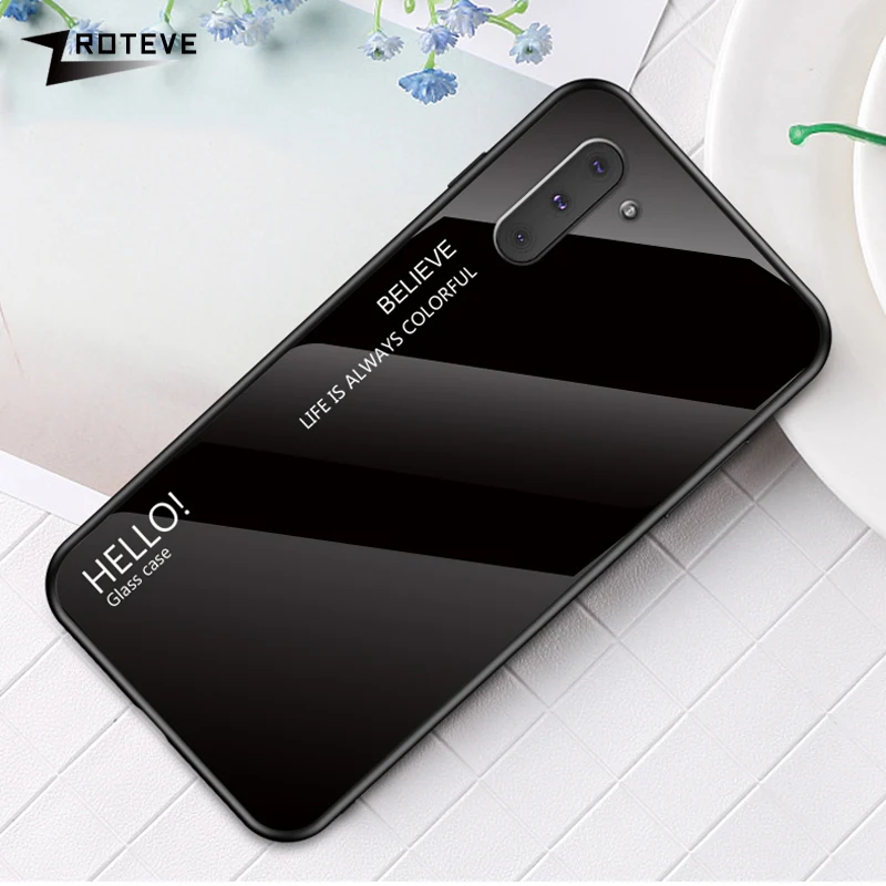 ZROTEVE чехол для Samsung Galaxy Note 10 + Plus/Pro Чехол из закаленного стекла 9 8 стеклянный
