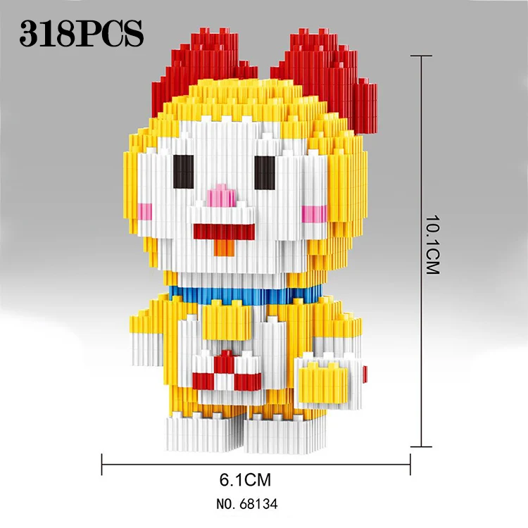 318pc Dorami Строительные блоки, игрушки для детей, Super Mario Bros, алмазные мини-блоки, Doraemoned, супер герой, Narutoes, Звездные войны, Детский Рождественский подарок - Цвет: 318pc Dorami