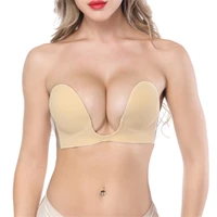 silicone bra invisible push up sexy strapless bra stealth adhesive backless breast enhancer for women sticky wedding bikini bras