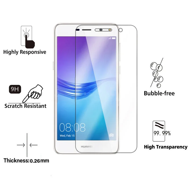 Закаленное стекло для huawei Y6 (2018) 2019 протектор экрана телефона 2.5D 9H Премиум
