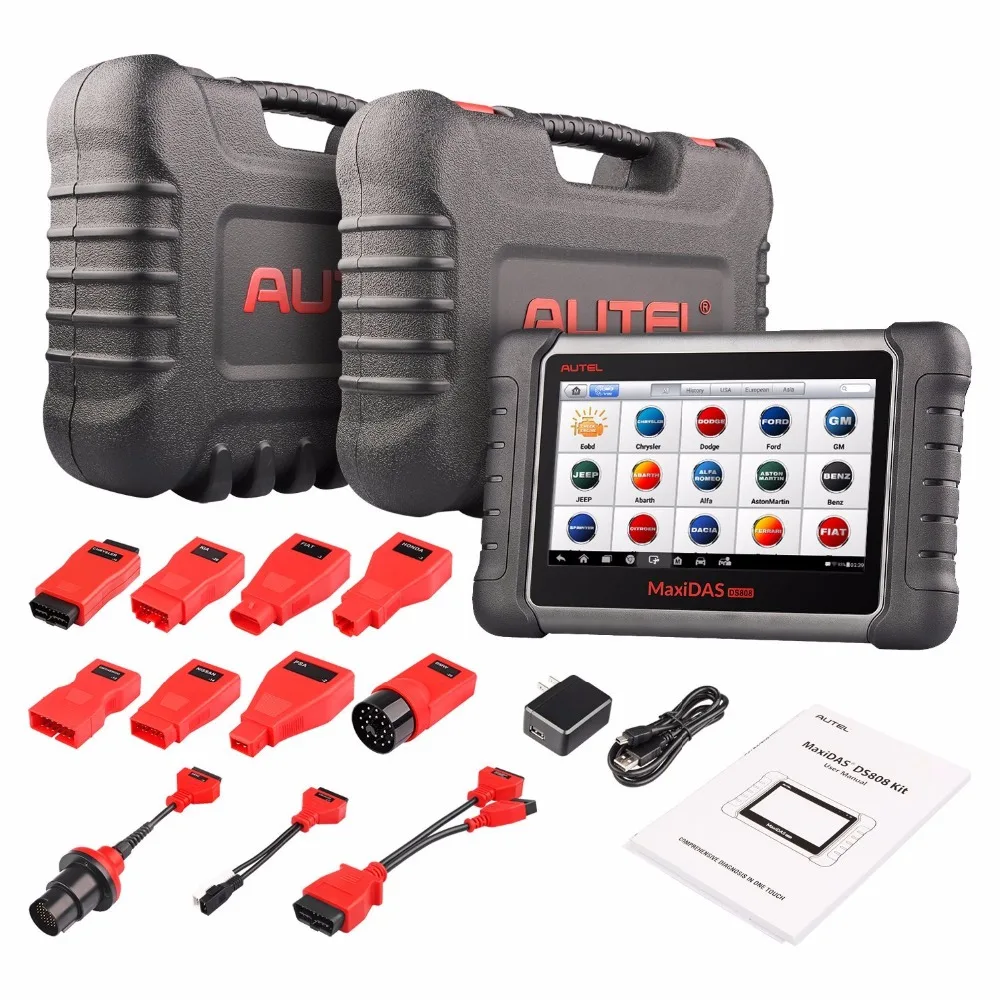 

Autel MaxiDAS DS808K OBD2 Scanner Car Diagnostic Tool Key Programmer Full System with OBD adapters Better than launch x431