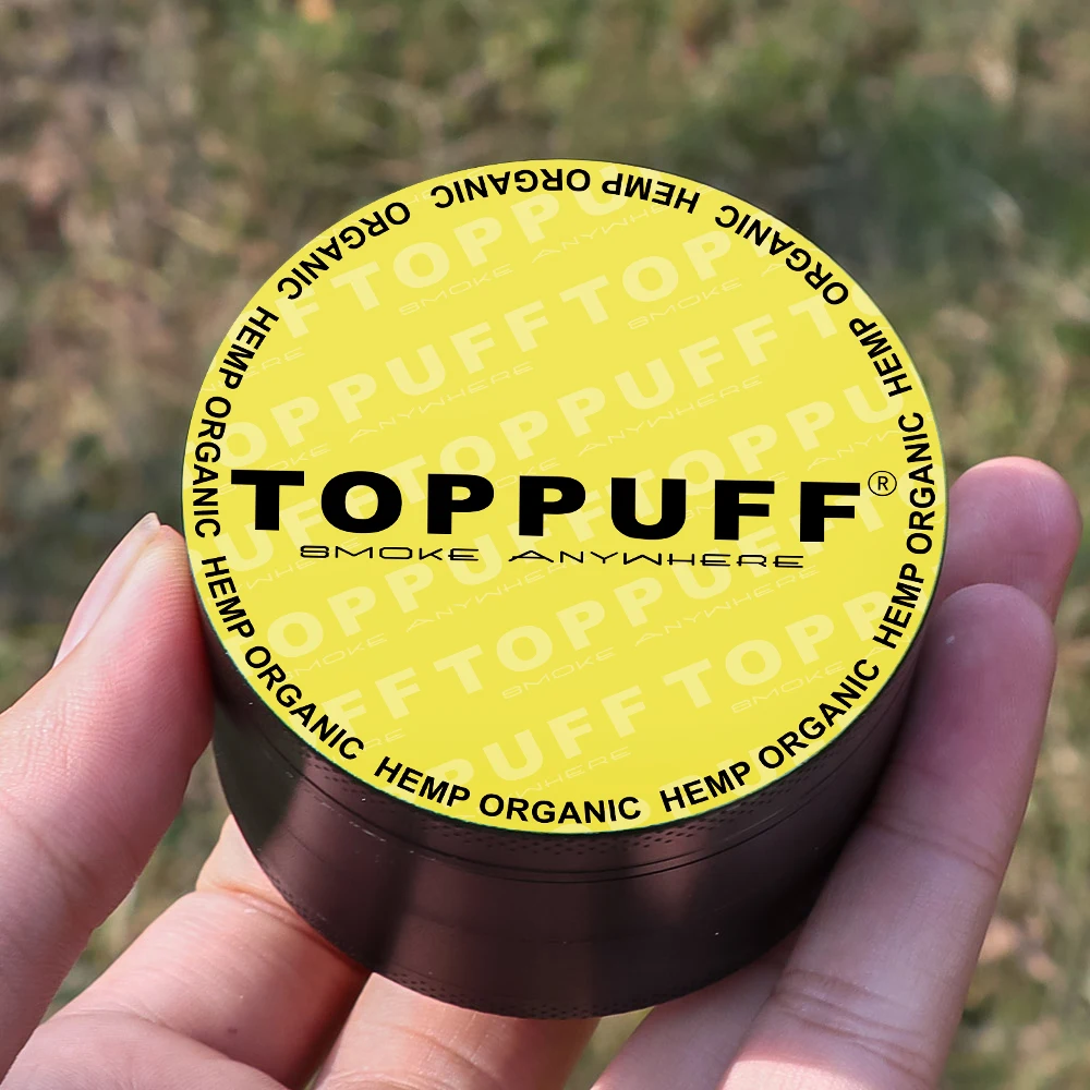 

TOPPUFF Metal Tobacco Herb Grinder With Pollen Catcher Tray 63MM 4 Piece Razor-Sharp Teeth Zinc Alloy Herb Smoking Grinders