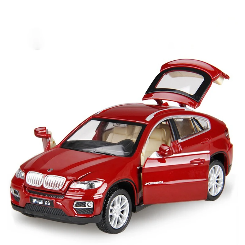Модель автомобиля в масштабе 1:24 BMW X6 Coupe SUV из сплава модель игрушечного со звуком