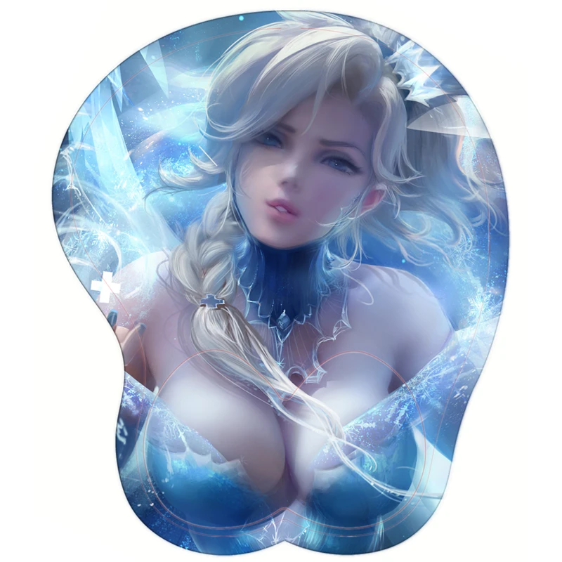 Игровой 3D коврик для мыши storсеверной милости сексуальной девушки с подставкой