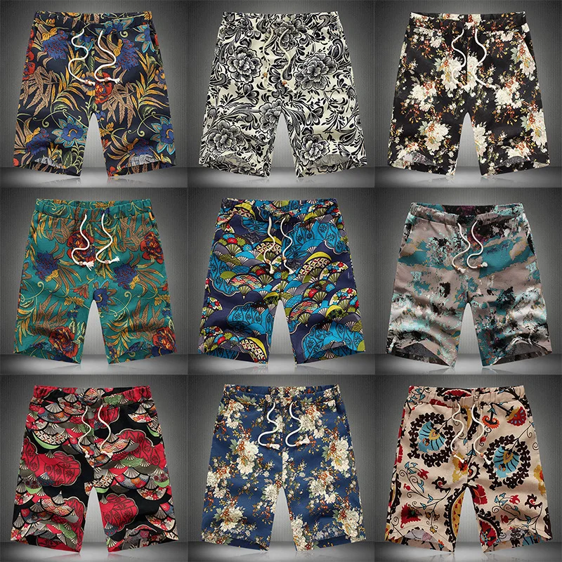 

Men Shorts New Summer 2020 Men's Linen Shorts Big Yards Elastic Waist Beach Shorts Mens Casual Shorts Short Cargo Homme