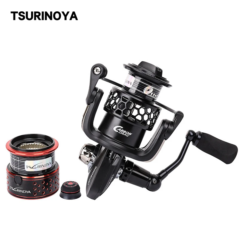 Рыболовная катушка TSURINOYA для рыбалки спиннинга TSP 2000 12BB 5 2: 1 полностью