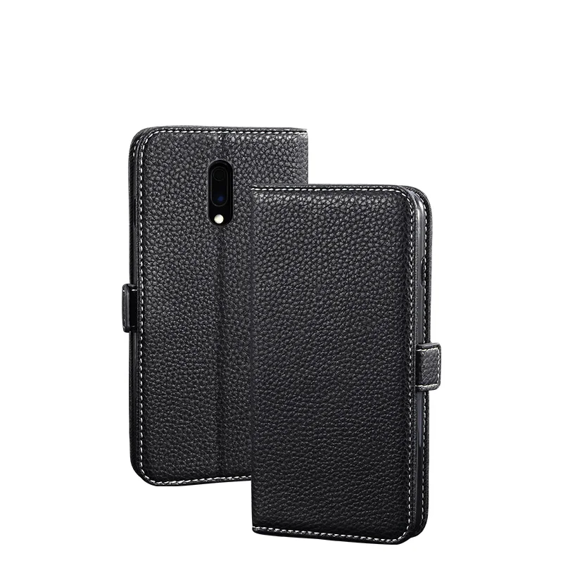 Кожаный чехол Lichi для Oneplus 7 с магнитной застежкой узором GM1900 GM1901 GM1903 защитная