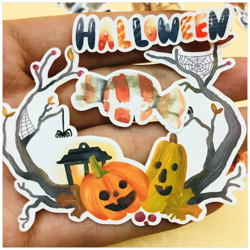 33 шт./компл. Винтаж Хэллоуин вечерние Тыква наклейка с изображением призрака для