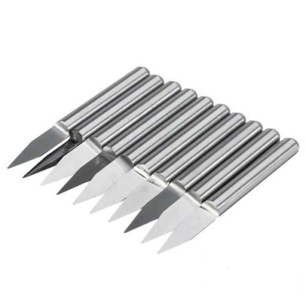 

10 pcs Carbide PCB Engraving Bits 10 degrees Router Engraving tool Woodworking V-shape 0.1mm