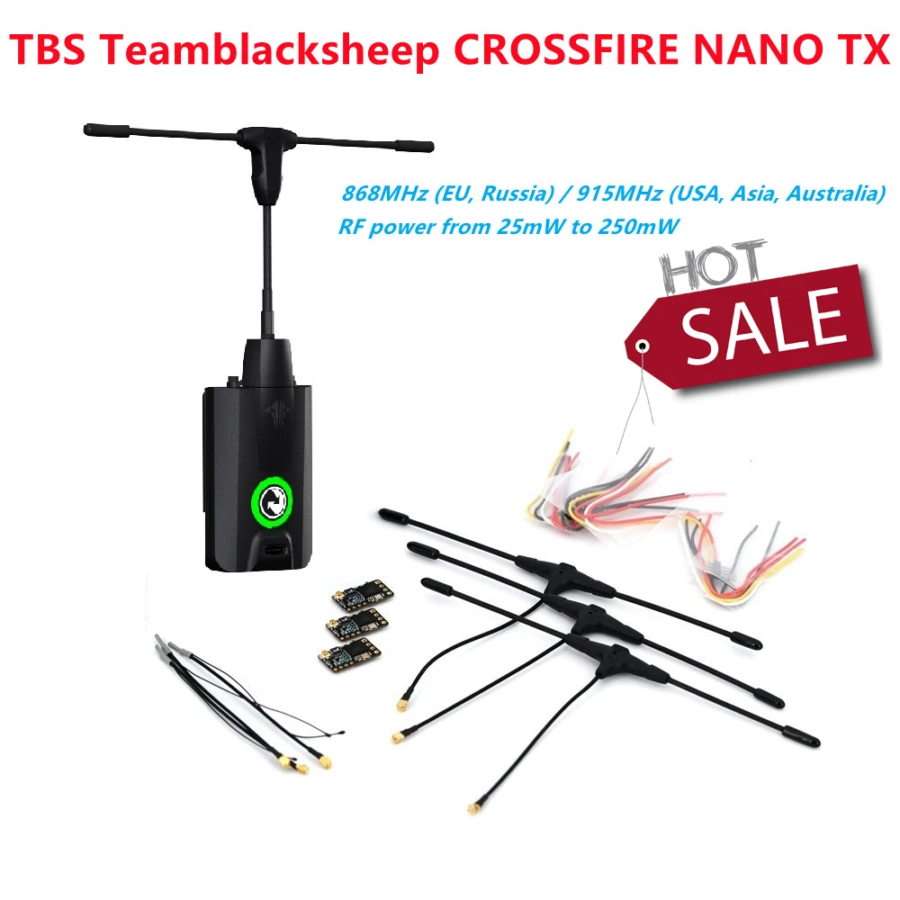 TBS Teamblacksheep CROSSFIRE NANO TX 915 МГц 868 250 мВт большой радиус действия USB-C радиочастотный