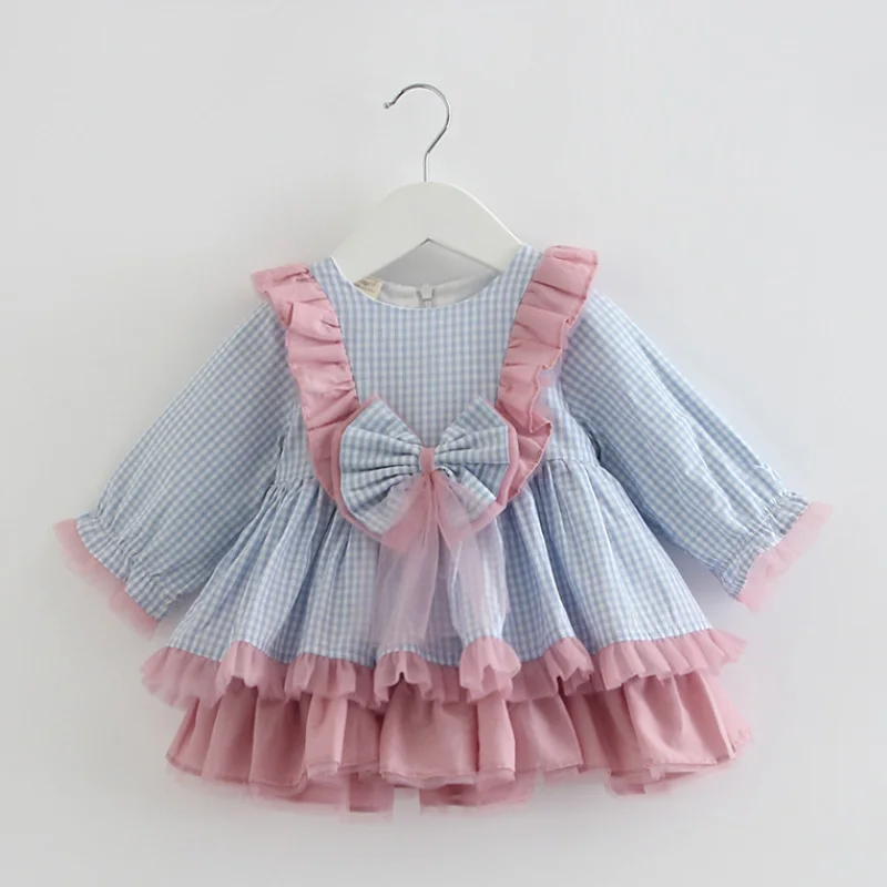 LZH/платье в стиле Лолиты для маленьких девочек Осенняя одежда с длинными рукавами