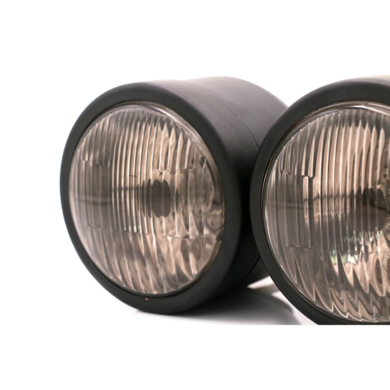 Мотоциклетная двойная фара винтажный черный ретро-светильник для скутера с