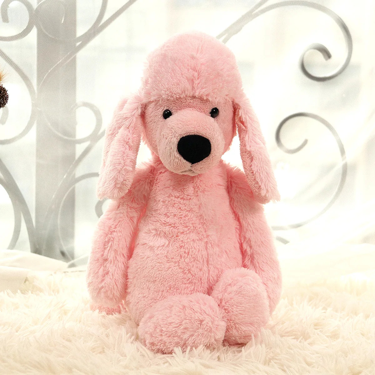 

30/40 Pink Poodle Plush Toy Stuffed Doll Anime Birthday Gift For Kids