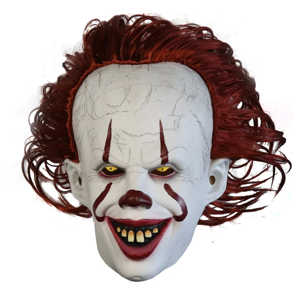 2020 Stephen King's It 2 Pennywise латексная блестящая маска для косплея ужасная Хэллоуина