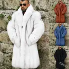 Пальто из кроличьей шерсти, мужское, утепленное, однотонное, модное, индивидуальное, для улицы, ветрозащитное, в европейском и американском стиле