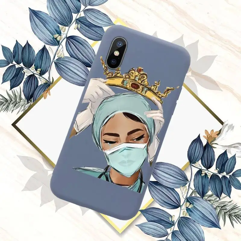 

Cartoon doctor Phone Case Candy Color for iPhone 11 12 mini pro XS MAX 8 7 6 6S Plus X SE 2020 XR