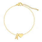 Женский браслет с кулоном Kinitial, изящные браслеты с буквами, подарочные украшения для девочек-подростков