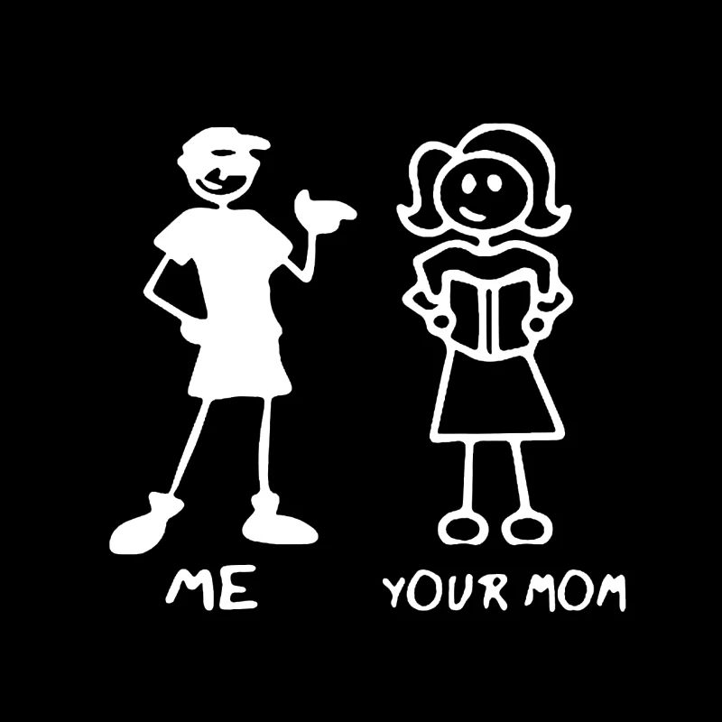 Меня и вашей маме палка для игры рисунок семья человек Человек Окно Наклейка