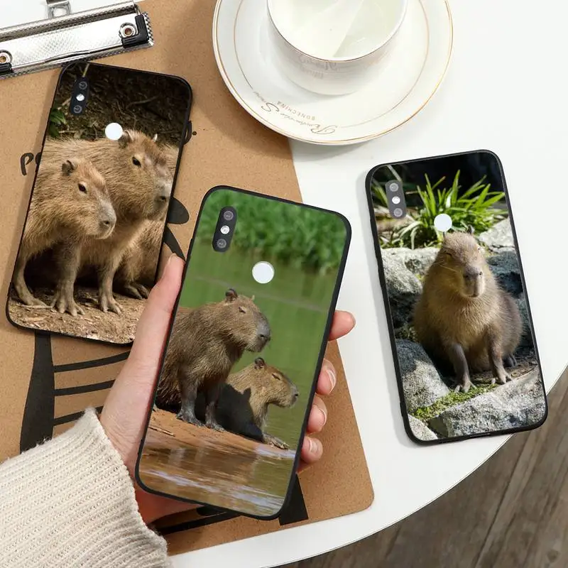 

Capybara cute animal Phone Case For Xiaomi Redmi note 7 8 9 11 t s 10 A pro lite funda shell coque cover
