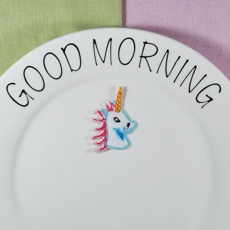 Мультяшный Единорог рианбант лошадь утюгом нашивки для одежды вышивка швейный