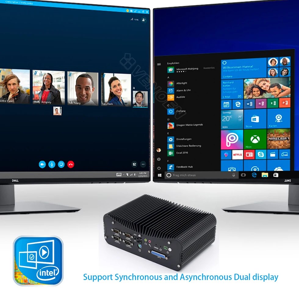 Мини ПК 8 го поколения Intel Core i5 8250U 7267 4200U Windows10 pro безвентиляторный промышленный