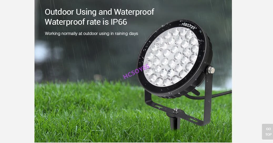 FUTC07 100W RGB + CCT светодиодный светильник для сада модель AC100 ~ 240V 50/60Hz 2700K 6500 IP65