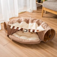 cat toy foldable cat bed tunnel for cat channel roll totoro pet cat house nest interactive play toy kitten cave mat cat supplies