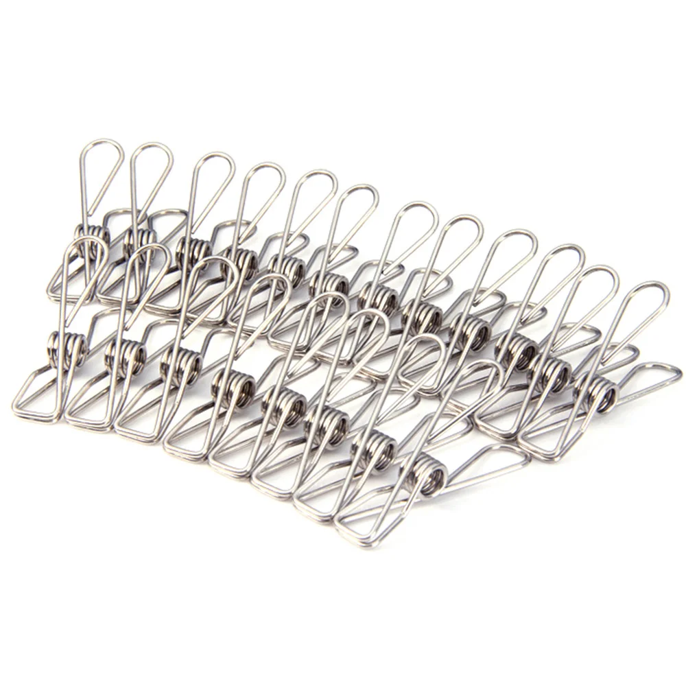 

10pcs Stainless Steel Clothes Pegs Metal Clips Socks Clips Clothes Multifunctional Clothing Blanket Clamps
