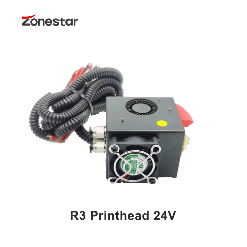 zonestar 3d printer update three extruder optional 3 in 1 out 3 in 2 out 3 in 3 out 24v hotend mix color 3d printhead free global shipping