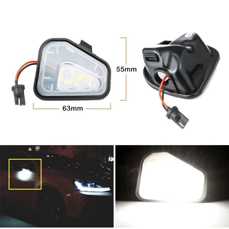 2 шт. светодиодный автомобиль боковое зеркало Puddle светильник для Volkswagen VW CC 2012 2013