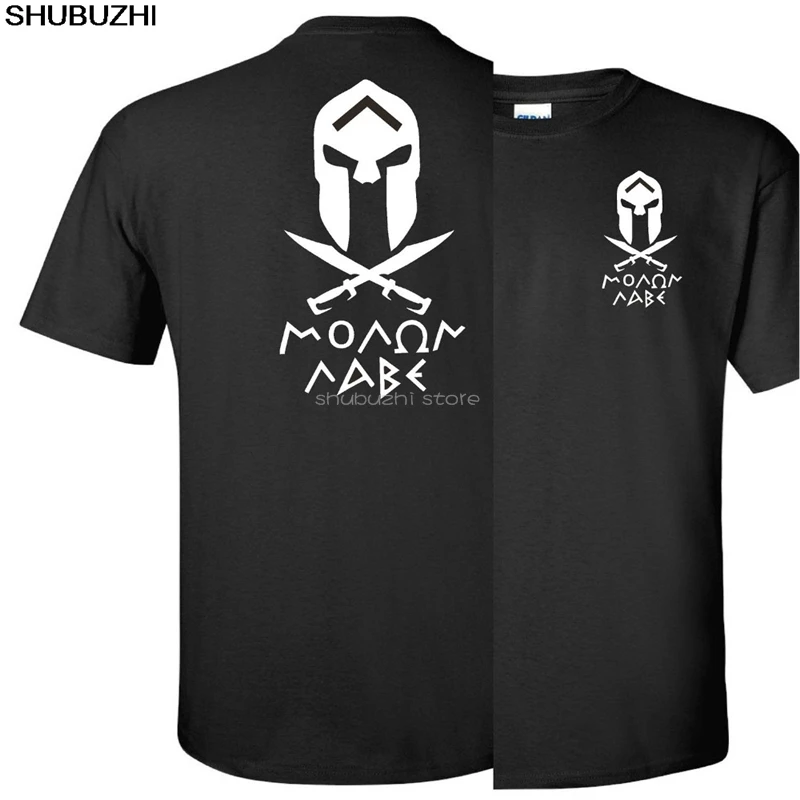 Хлопковая новейшая футболка с надписью Molon Labe Spartan Sword 2nd amgrade gun Футболка принтом