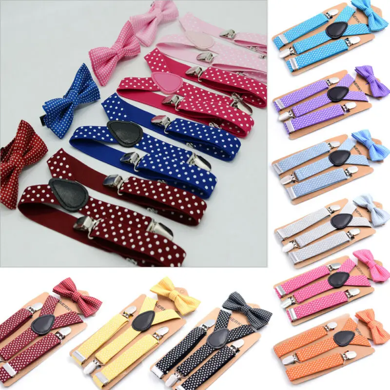 Новинка Детский комплект галстуков бабочек искусственная кожа + галстук бабочка