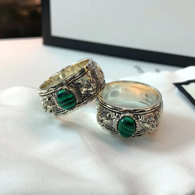 

925 sterling silver rings for men and women Aggressive tiger head ring Classic label and original charm Love Ring Christmas gift