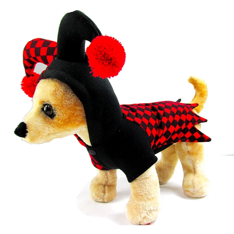 Зимняя Теплая Одежда для собак, худи на Хэллоуин, клоун для косплея, костюмы для питомцев, одежда для щенков, одежда для маленьких собак, щенок, бык, терьер
