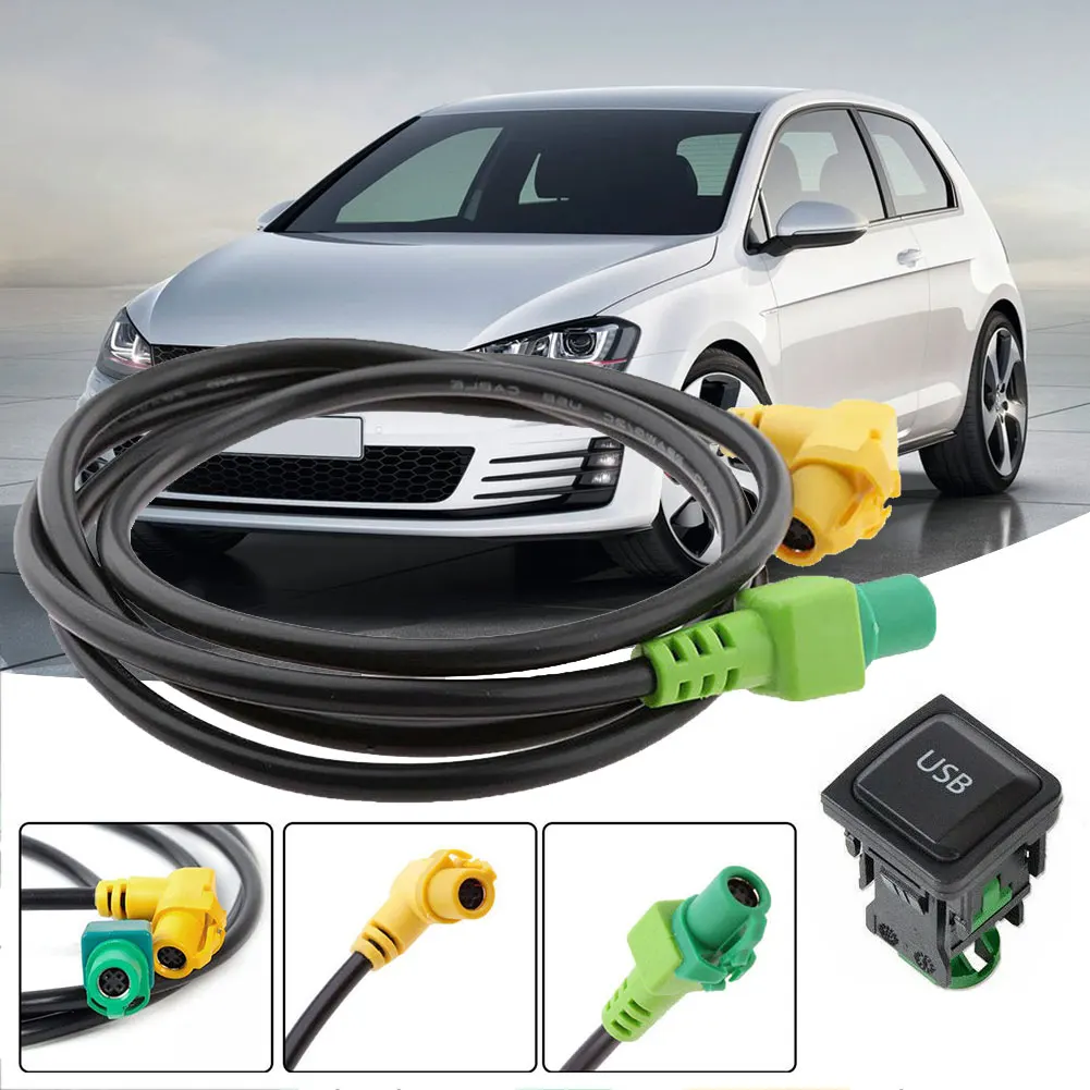Автомобильный USB переключатель и вспомогательный входной кабель Aux для VW Golf MK6 Jetta