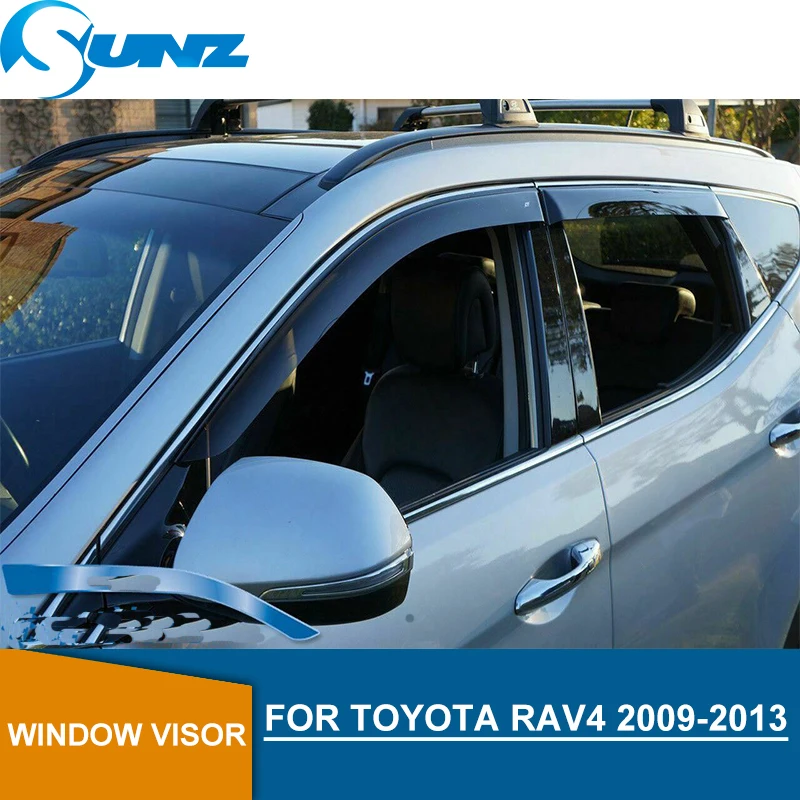 Дефлектор окон для Toyota rav4 2009-2013 Черный Автомобильный Дверной козырек для Toyota rav4 2009 2010 2011 2012 2013 Аксессуары SUNZ