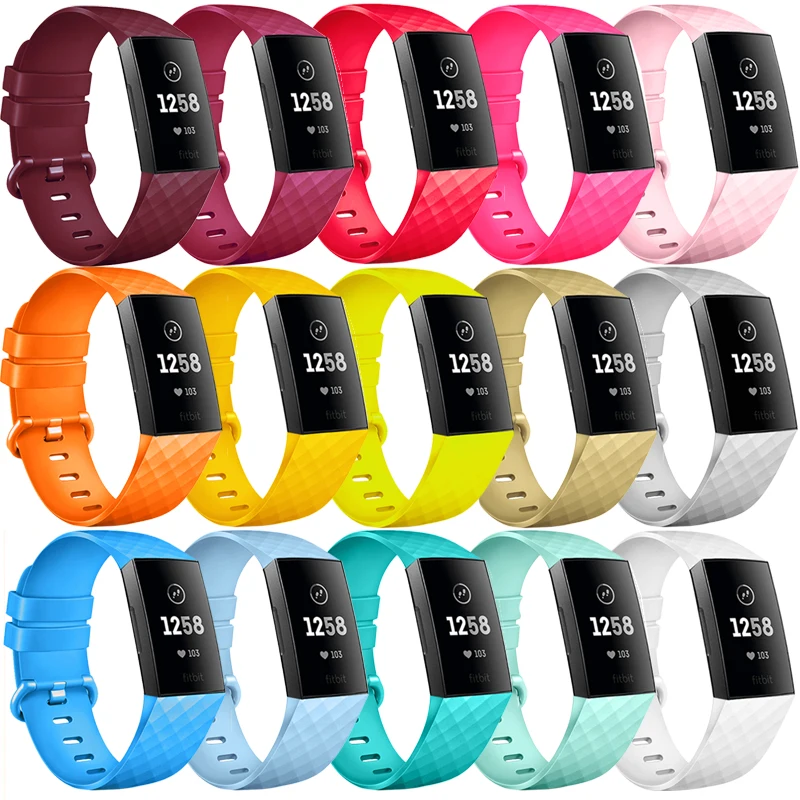 Ремешок для Fitbit Charge 3 SE Сменные аксессуары силиконовый браслет часов 4 Small Larg |