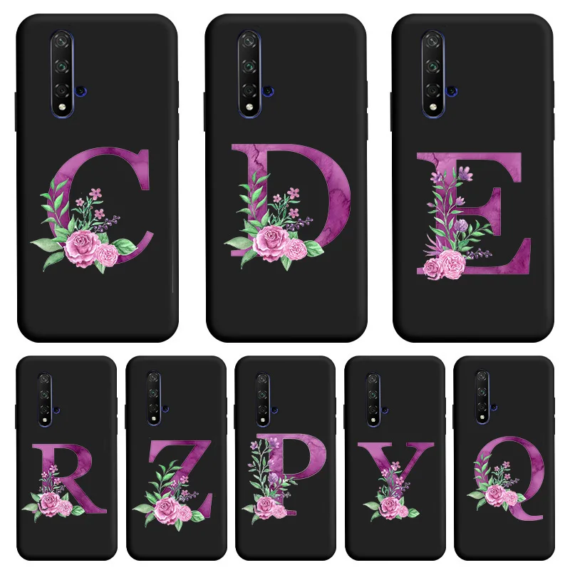 

Art numbers TPU Soft Shell For Honor 20 Case Flower Cute Fundas For Honor20 Pro 20S Case Matte Shell For Honor 20i Cover