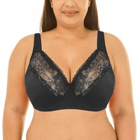 women padded lace bras underwire full coverage sheer supportive lace bra top plus size 40 42 44 46 48 50 52 dd ddd e f g cup