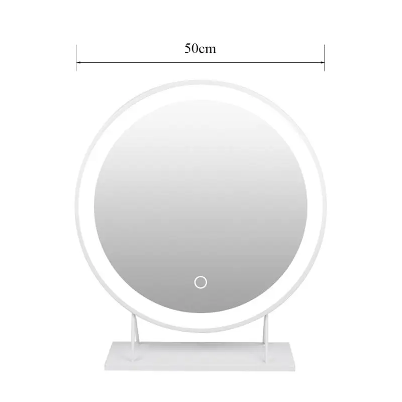 Зеркало для макияжа светодиодное зеркало белая рамка круглые зеркальные