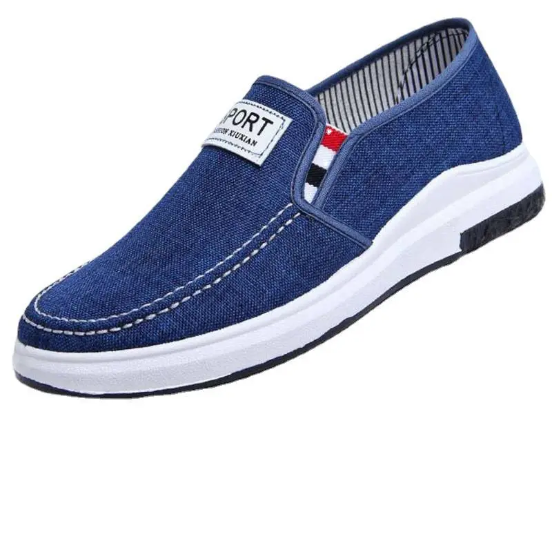 

Men Casual Shoes Spring Autumn Man Canvas Shoes Breathable Plimsolls Slip-on Male Loafers Outside Flat Cloth Walking Shoes 867