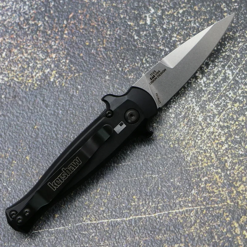 Складной нож KS7125 # ручка из искусственной кожи с алюминиевой ручкой карманный для