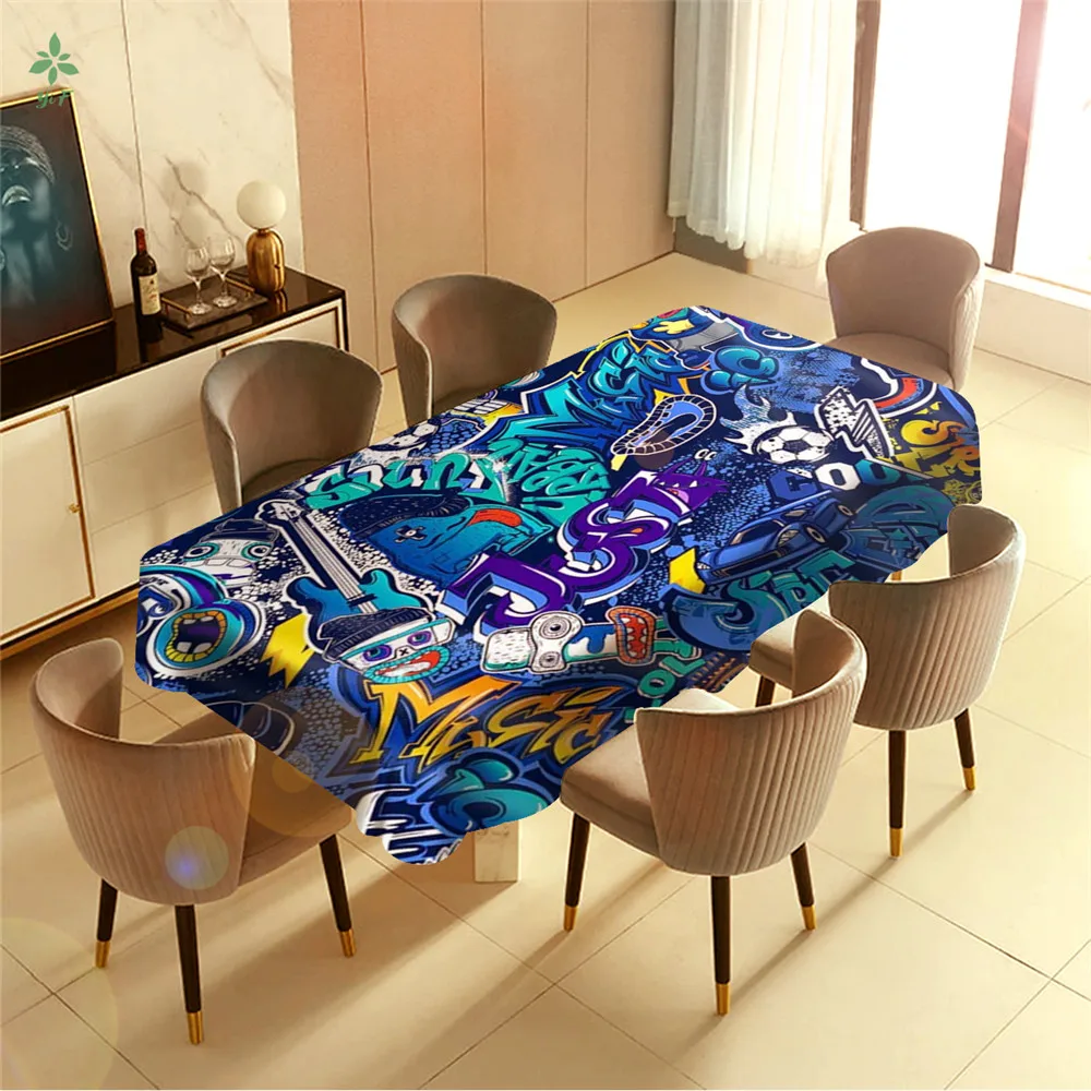 

Creative Street Art Barbecue Picnic Home Party Table Cloth