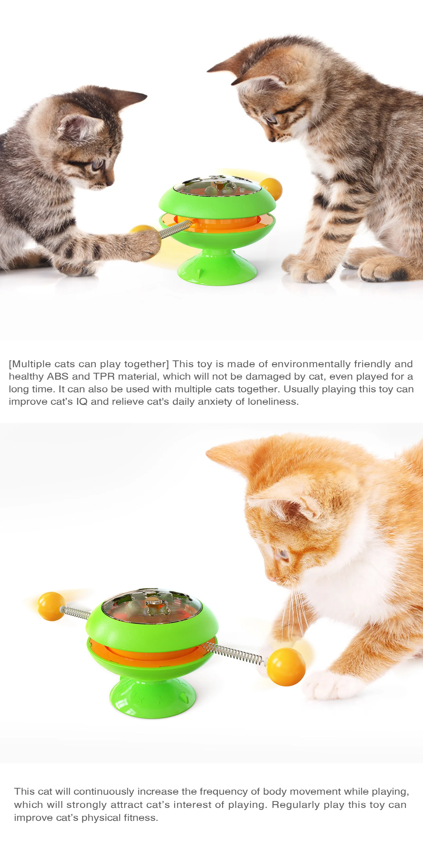 

New cat toy Wheel cat toy cat stick cat fighting cat mint ball cat toys interactive